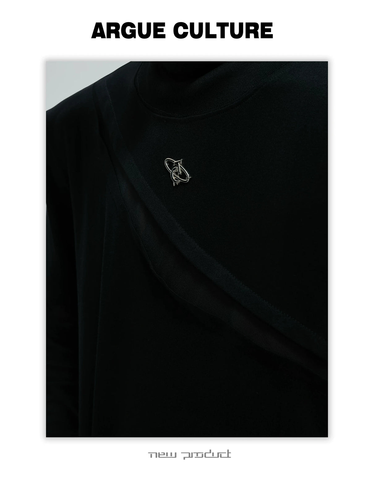Deconstructed Cotton Turtleneck Base Layer Top - description image 5