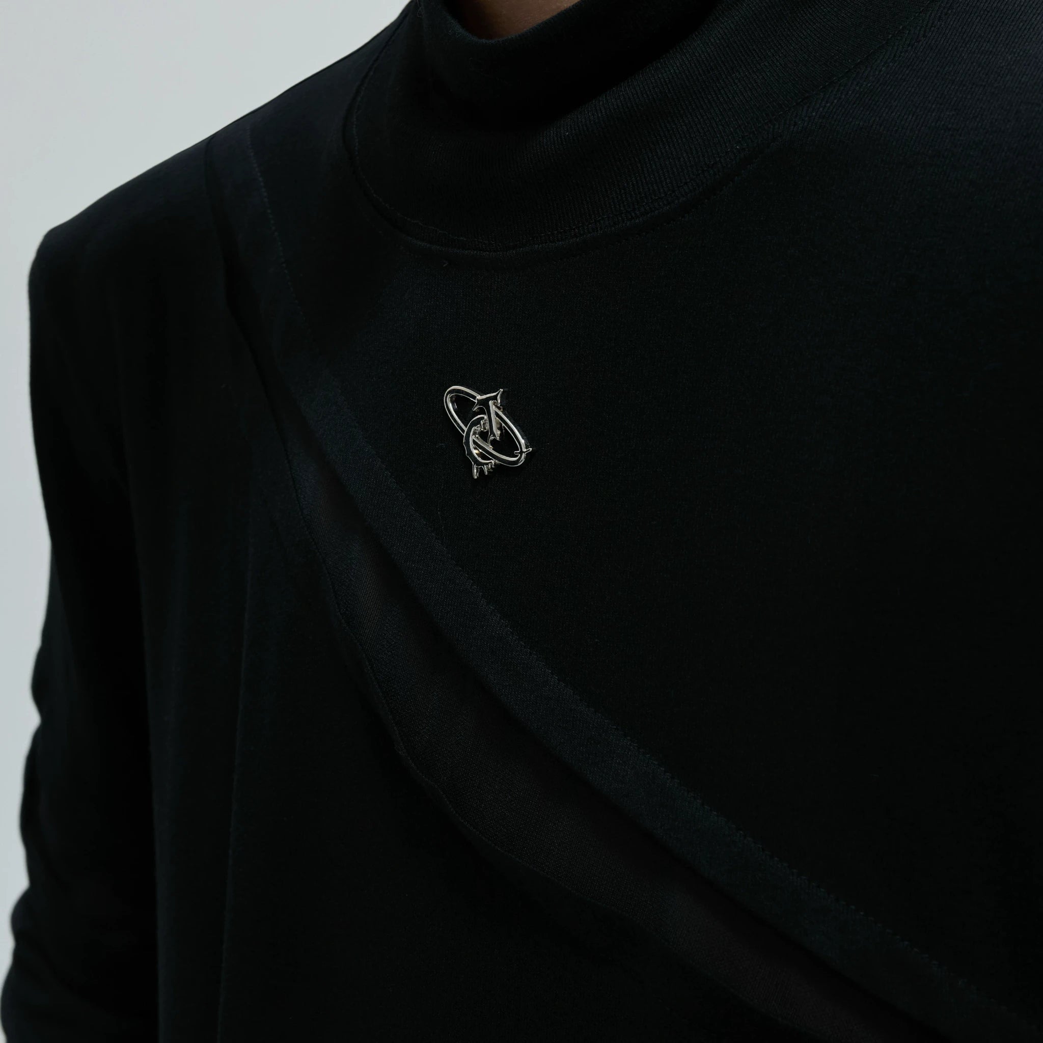 Deconstructed Cotton Turtleneck Base Layer Top - main image 3