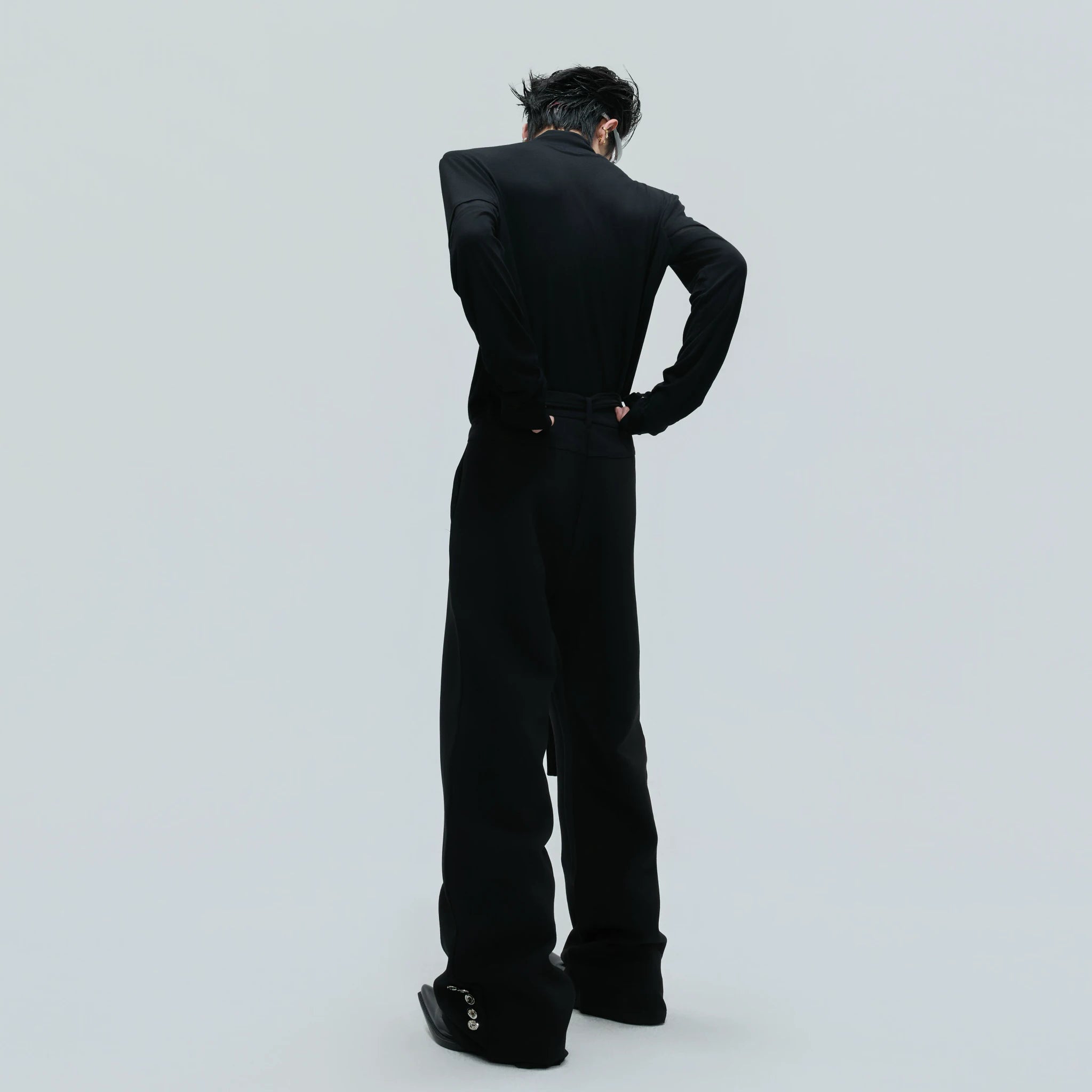 Deconstructed Cotton Turtleneck Base Layer Top - main image 5