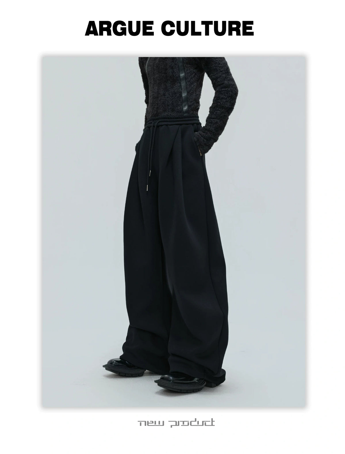 Fur-Collar Hooded Zip Cardigan in Relaxed Cotton - description image 11