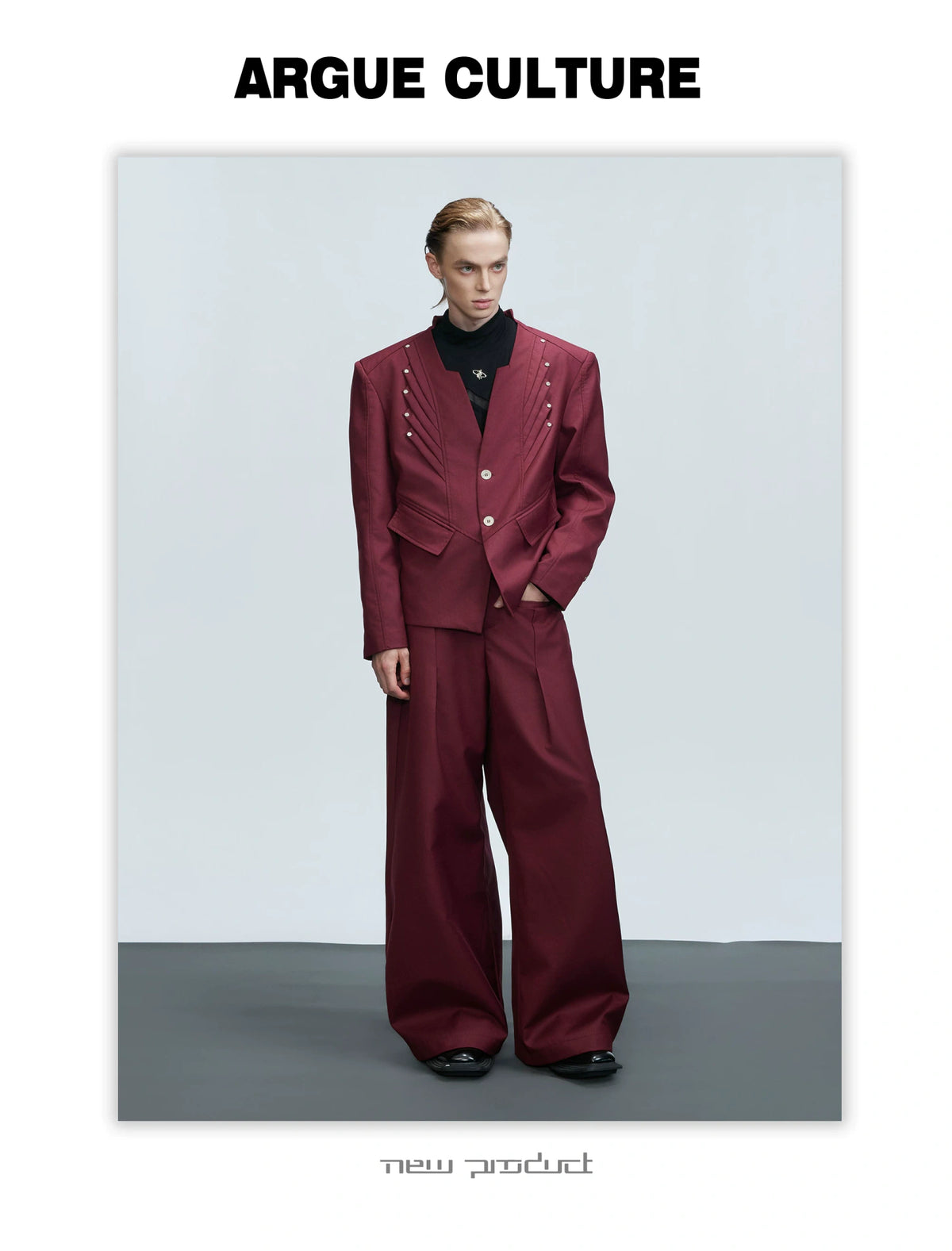 Deconstructed Cotton-Wool Suit Set | Avant-Garde Tailoring - description image 2