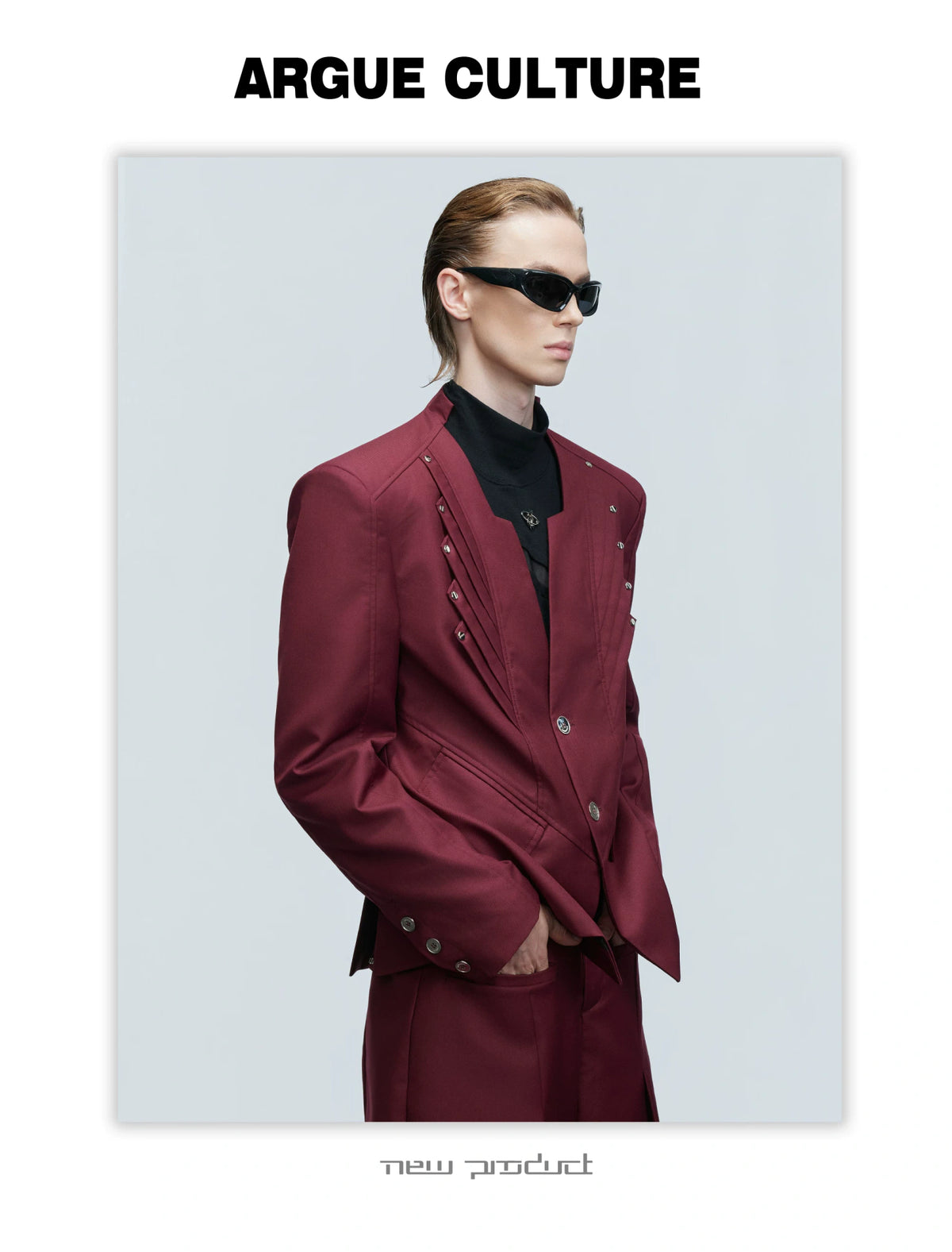 Deconstructed Cotton-Wool Suit Set | Avant-Garde Tailoring - description image 3