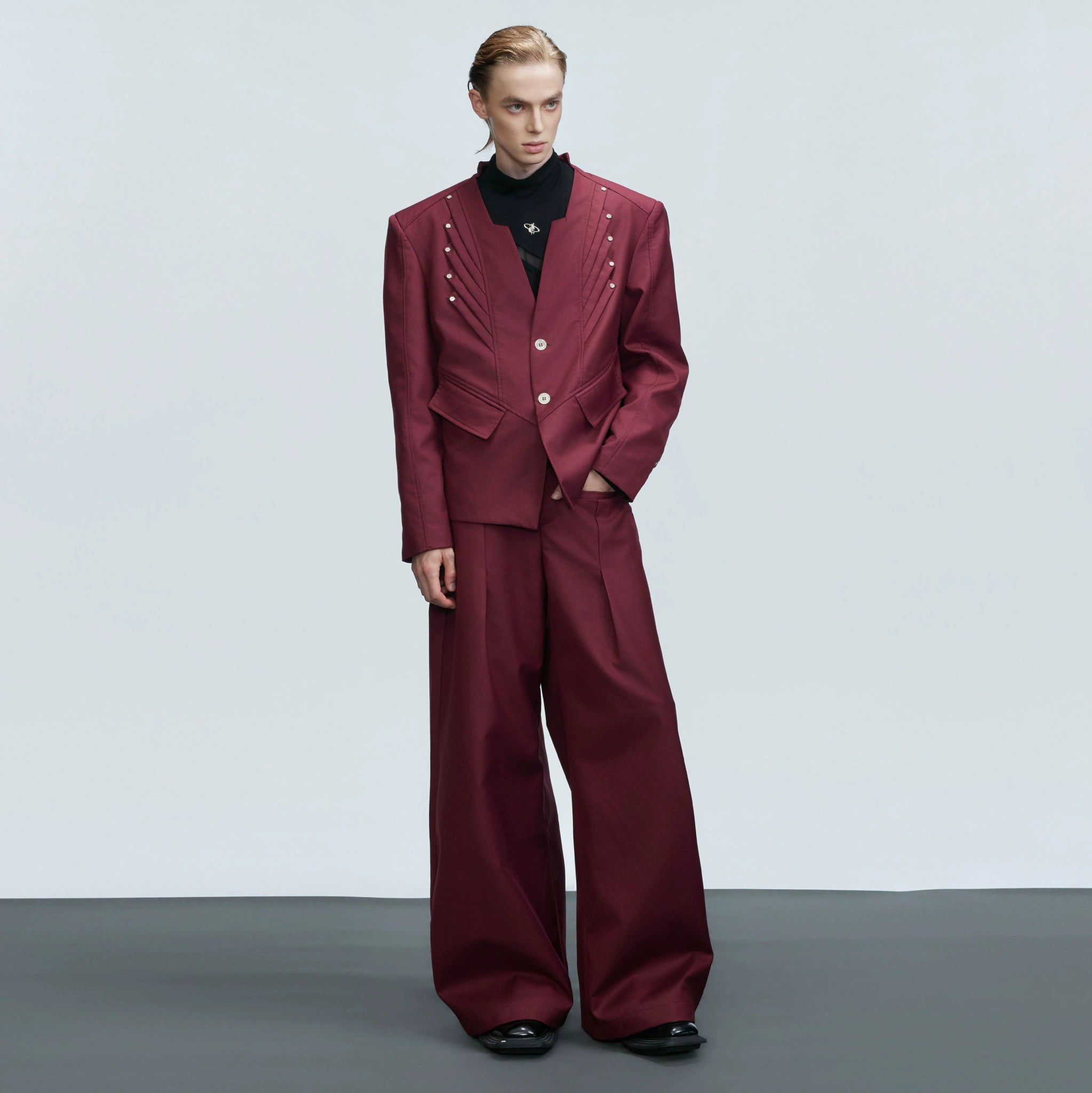 Deconstructed Cotton-Wool Suit Set | Avant-Garde Tailoring - main image 1