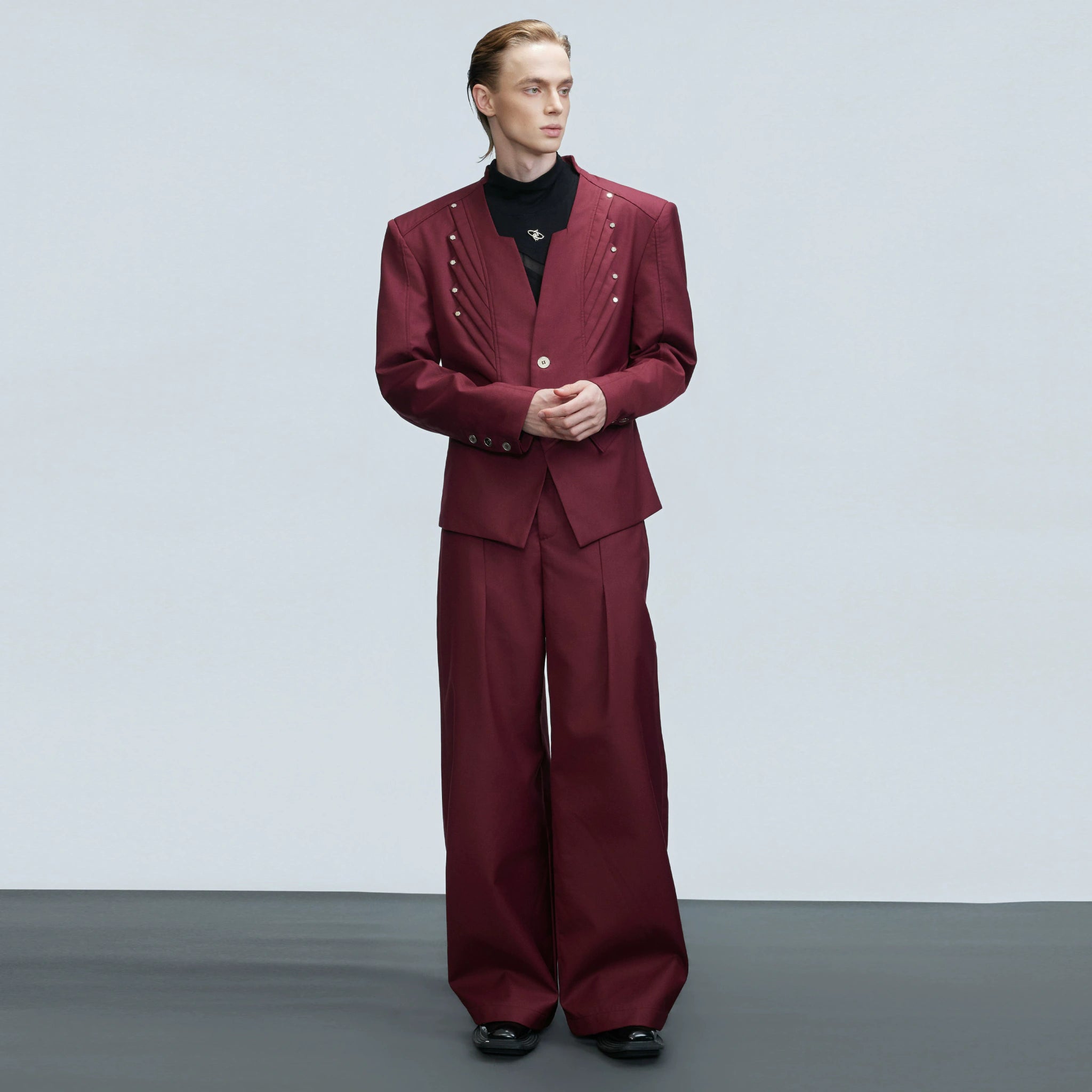 Deconstructed Cotton-Wool Suit Set | Avant-Garde Tailoring - main image 3