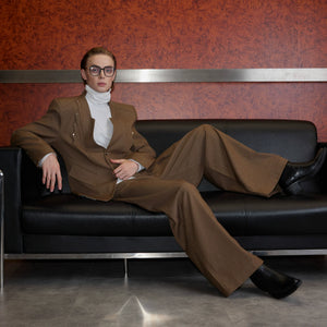 Deconstructed Cotton-Wool Suit Set | Avant-Garde Tailoring - main image 4