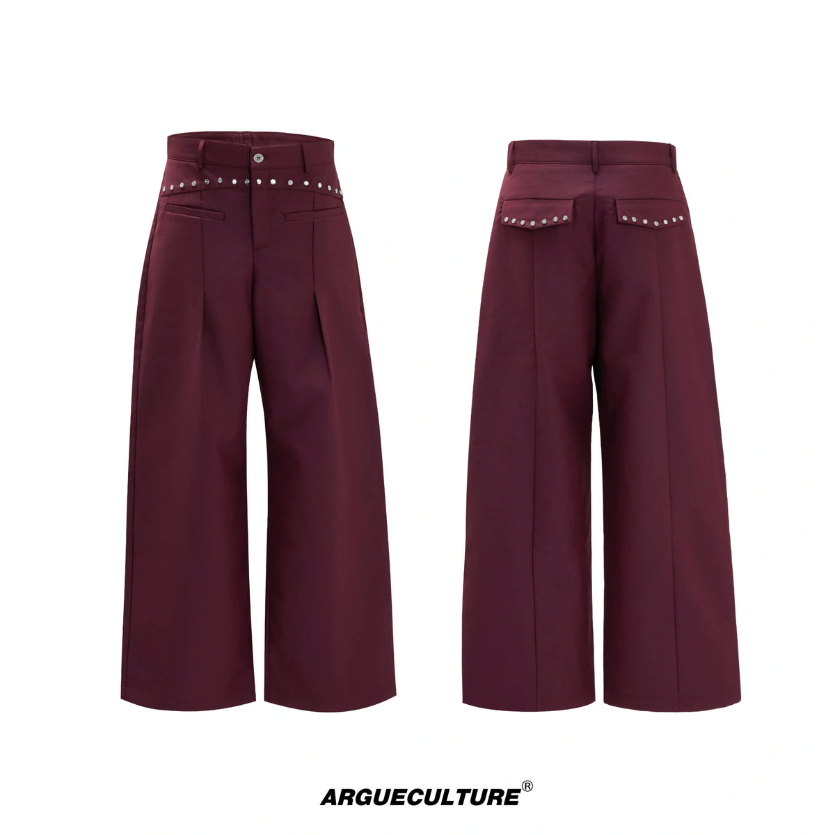 Deconstructed Cotton-Wool Suit Set | Avant-Garde Tailoring - Red Pants