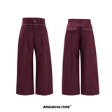 Deconstructed Cotton-Wool Suit Set | Avant-Garde Tailoring - Red Pants