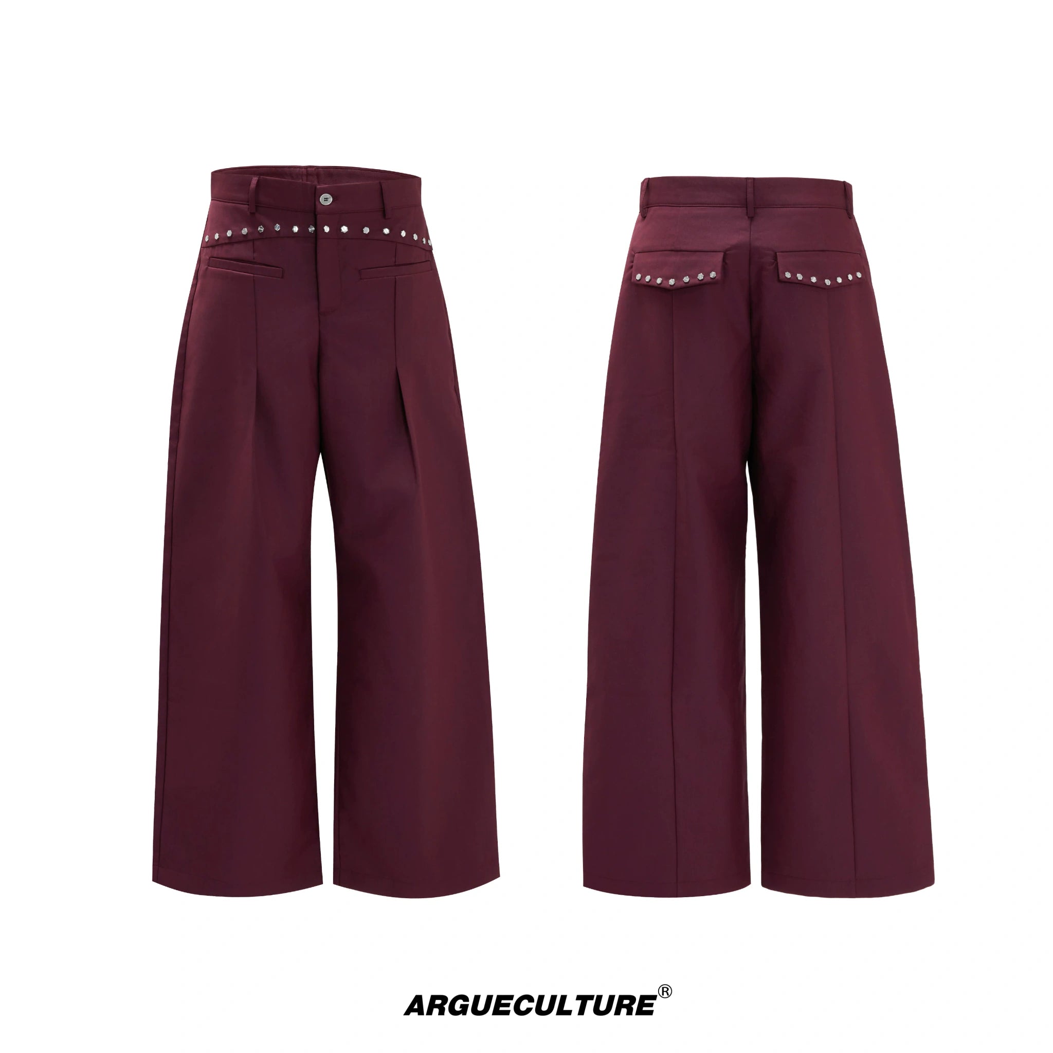 Deconstructed Cotton-Wool Suit Set | Avant-Garde Tailoring - Red Pants
