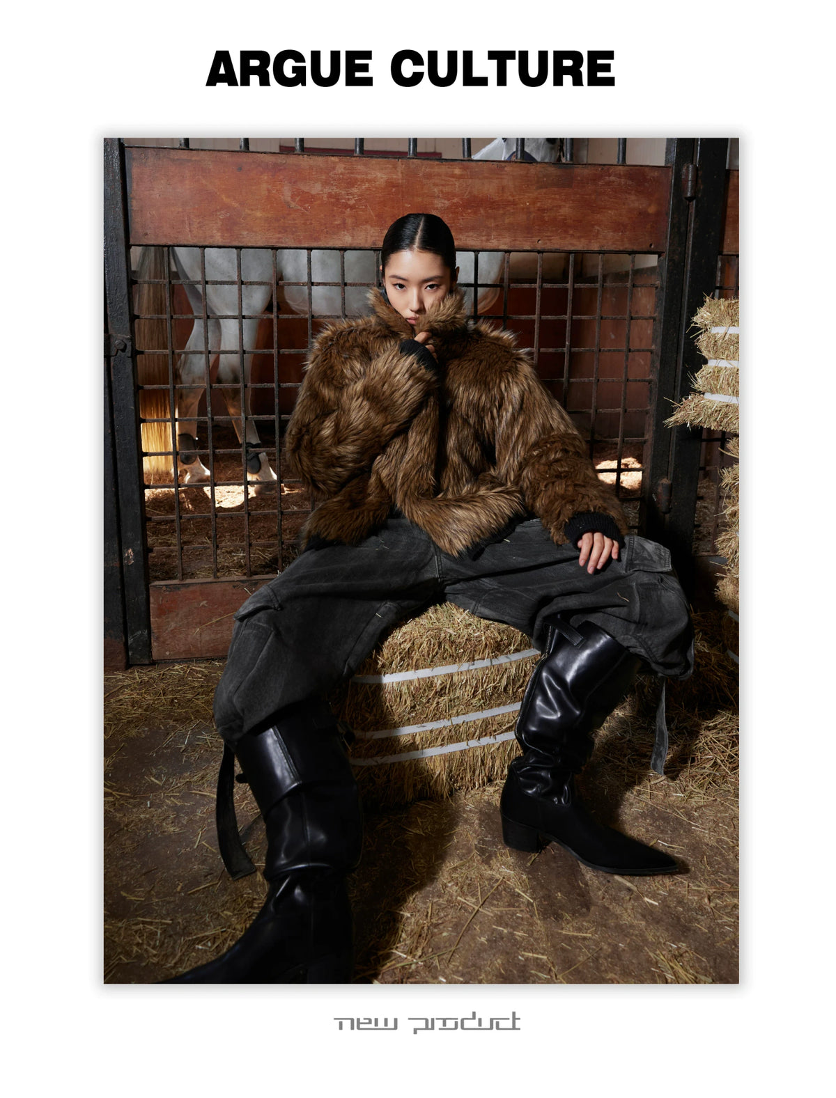 Retro Fur-Collar Cotton-Wool Cardigan Sweater - description image 5