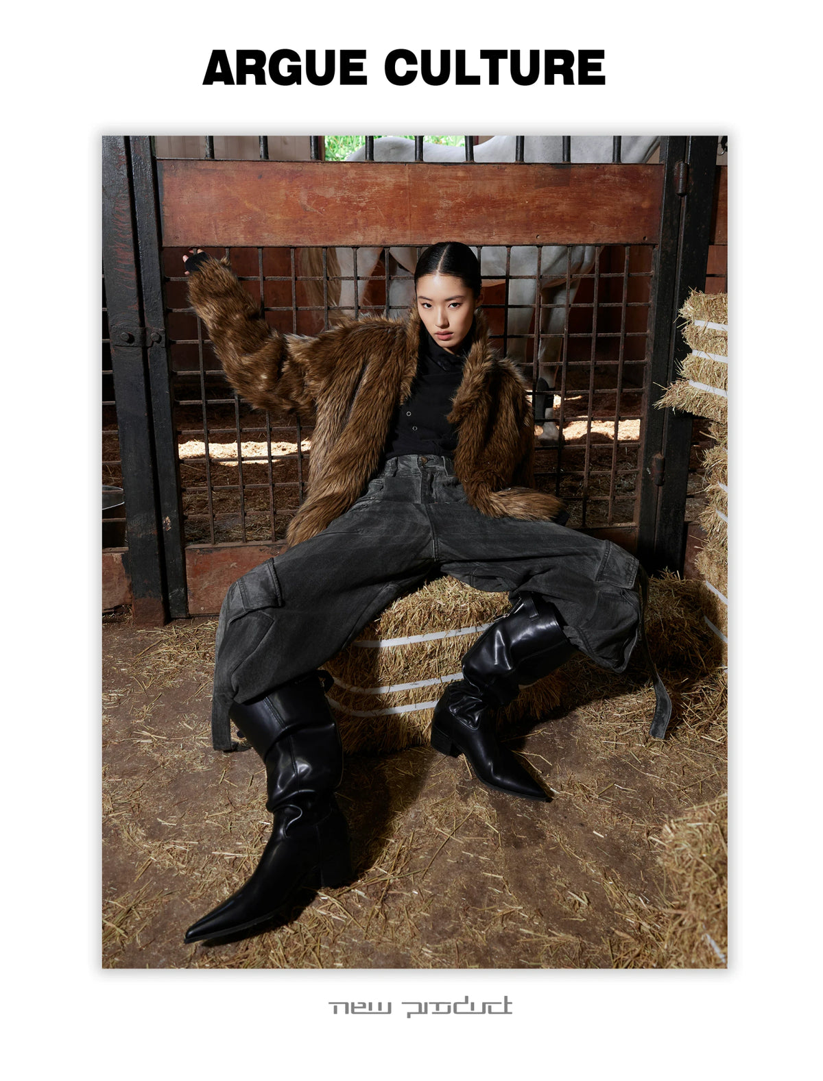 Retro Fur-Collar Cotton-Wool Cardigan Sweater - description image 6