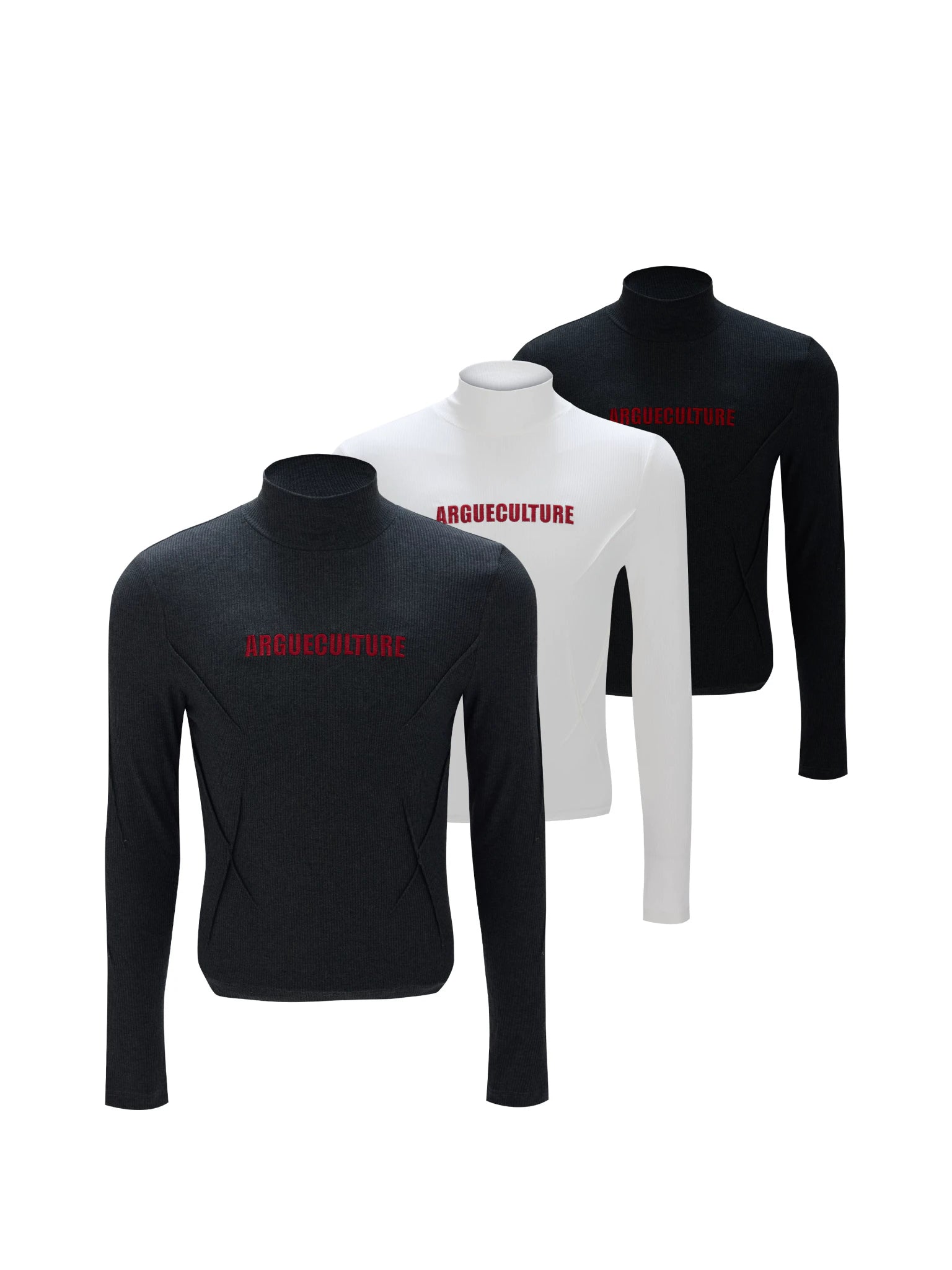 Deconstructed Logo Turtleneck Top | Cotton-Wool Blend - main image 1