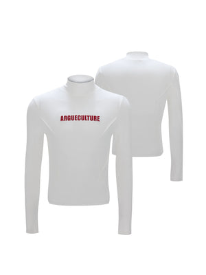 Deconstructed Logo Turtleneck Top | Cotton-Wool Blend - main image 4