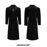 Deconstructed Wool-Blend Overcoat | Double-Breasted - Ink Black Top