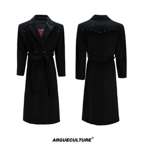 Deconstructed Wool-Blend Overcoat | Double-Breasted - Ink Black Top