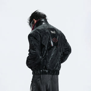 Reversible Black Leather Fur-Collar Jacket | Gothic Style - main image 3