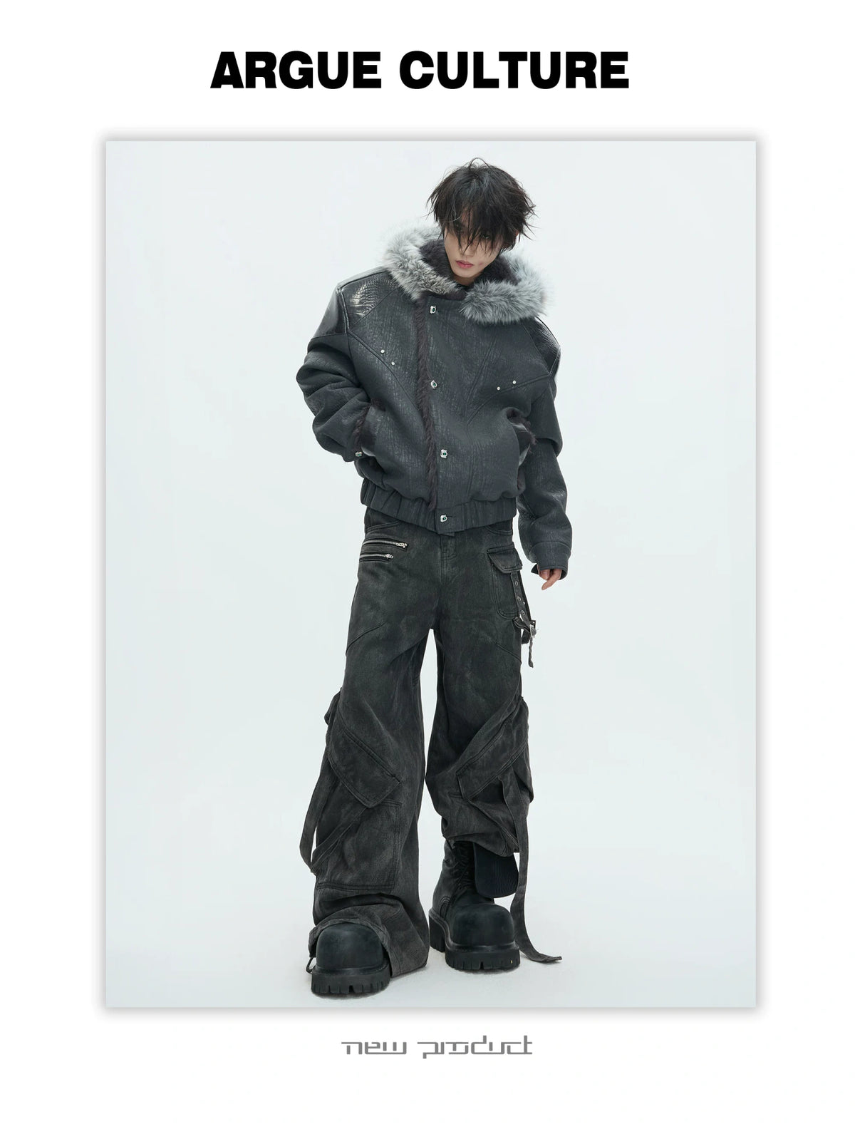 Reversible Faux-Fur Panelled Hooded Jacket - description image 12