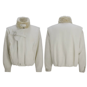 Relaxed Cotton Parka Jacket with Stand Collar | Unisex - main image 3