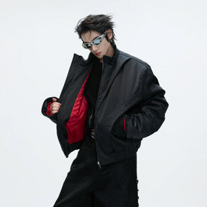 Deconstructed Padded Bomber Jacket | Relaxed Fit - main image 1