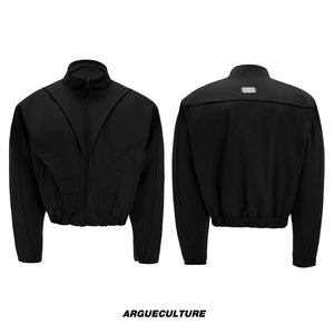 Deconstructed Padded Bomber Jacket | Relaxed Fit - Black Pants