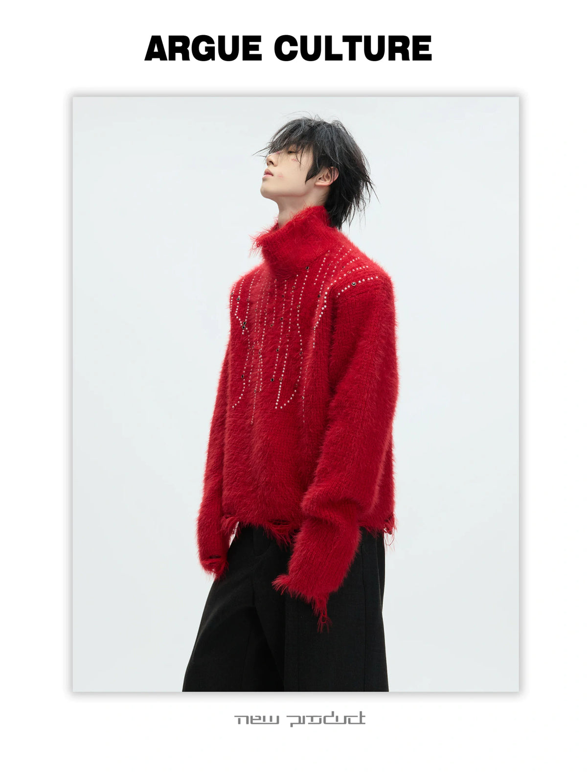 Gemstone Accent Turtleneck Sweater | Winter Knitwear - description image 3