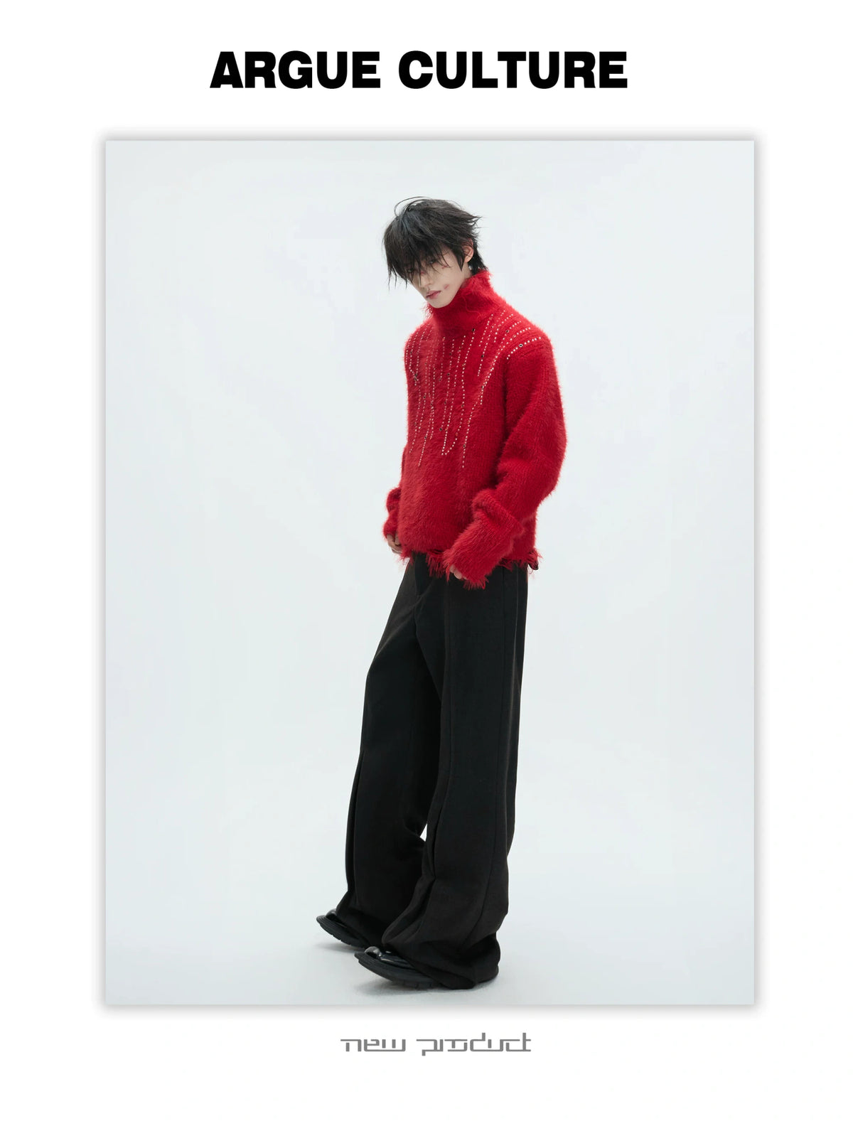 Gemstone Accent Turtleneck Sweater | Winter Knitwear - description image 6