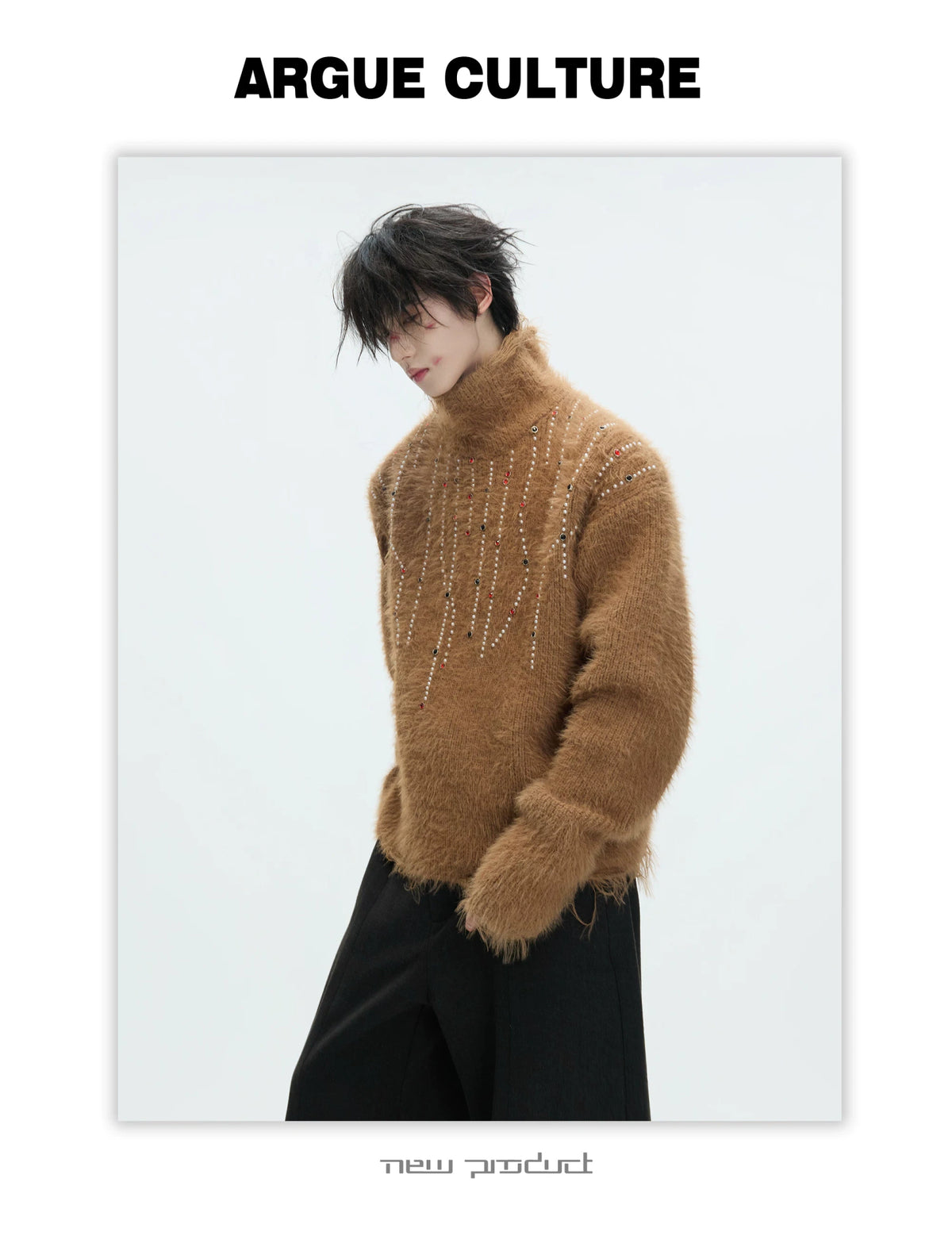 Gemstone Accent Turtleneck Sweater | Winter Knitwear - description image 8