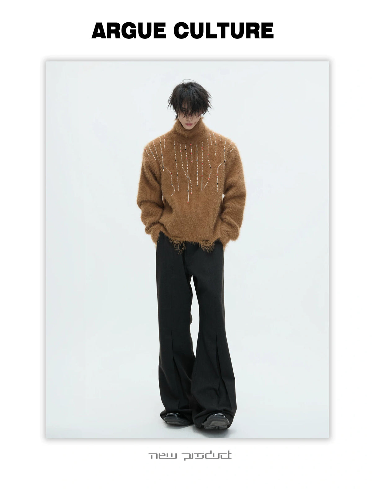 Gemstone Accent Turtleneck Sweater | Winter Knitwear - description image 9