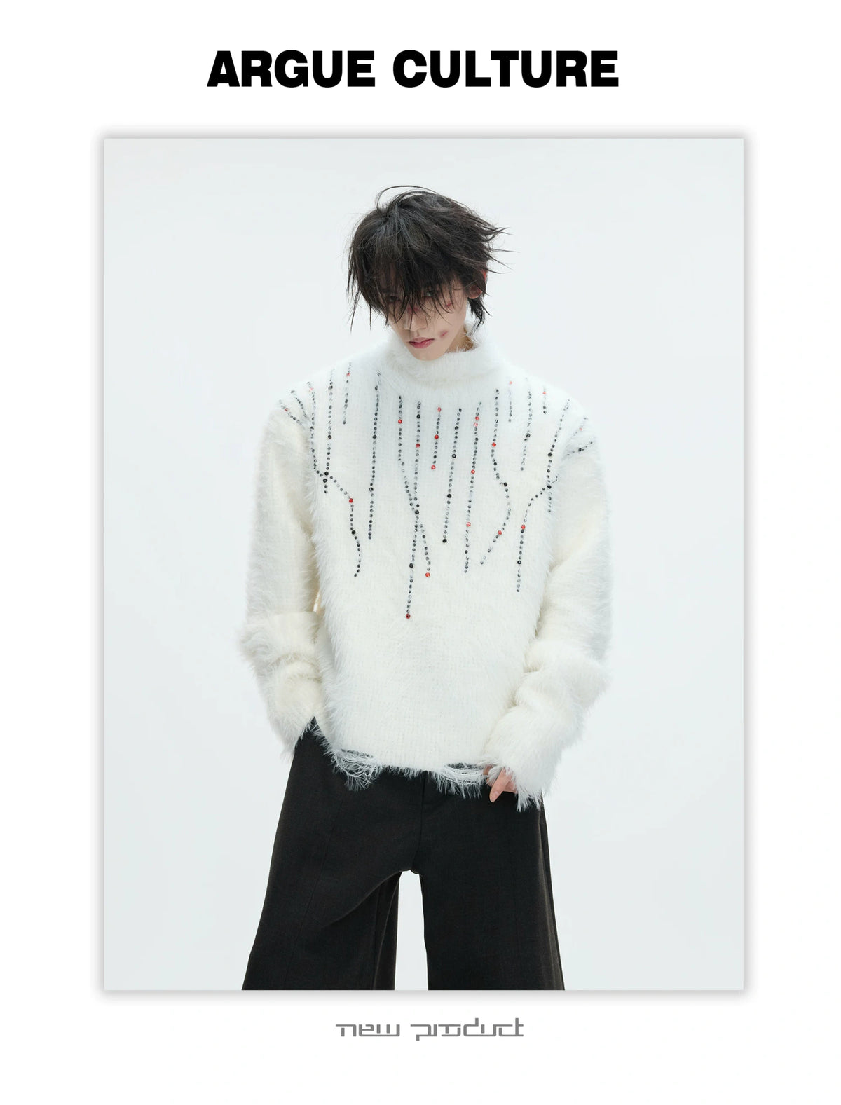 Gemstone Accent Turtleneck Sweater | Winter Knitwear - description image 12