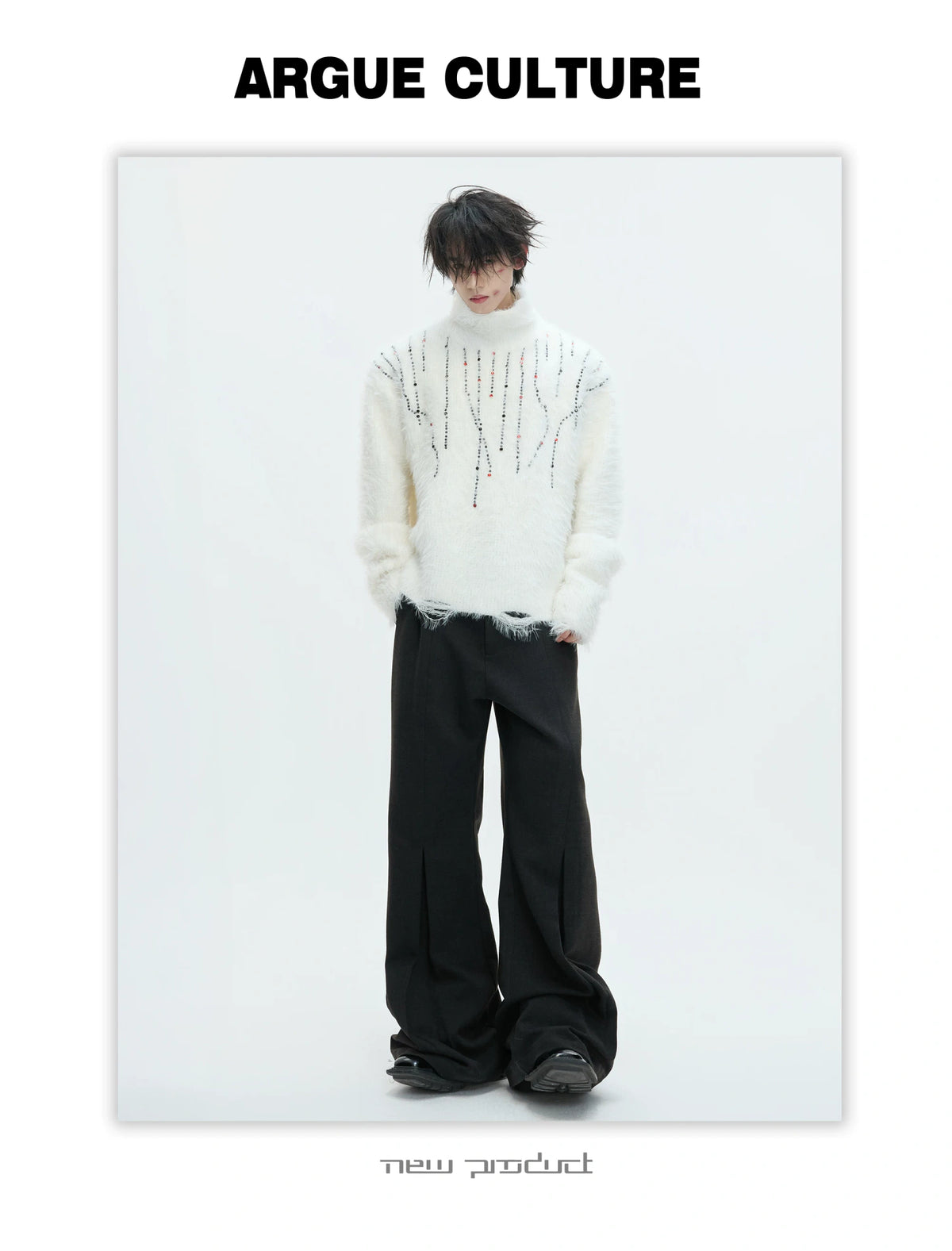 Gemstone Accent Turtleneck Sweater | Winter Knitwear - description image 13