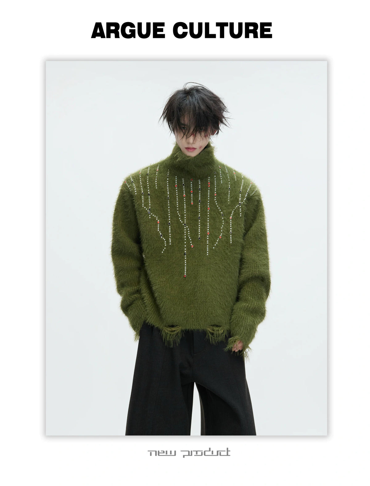 Gemstone Accent Turtleneck Sweater | Winter Knitwear - description image 17