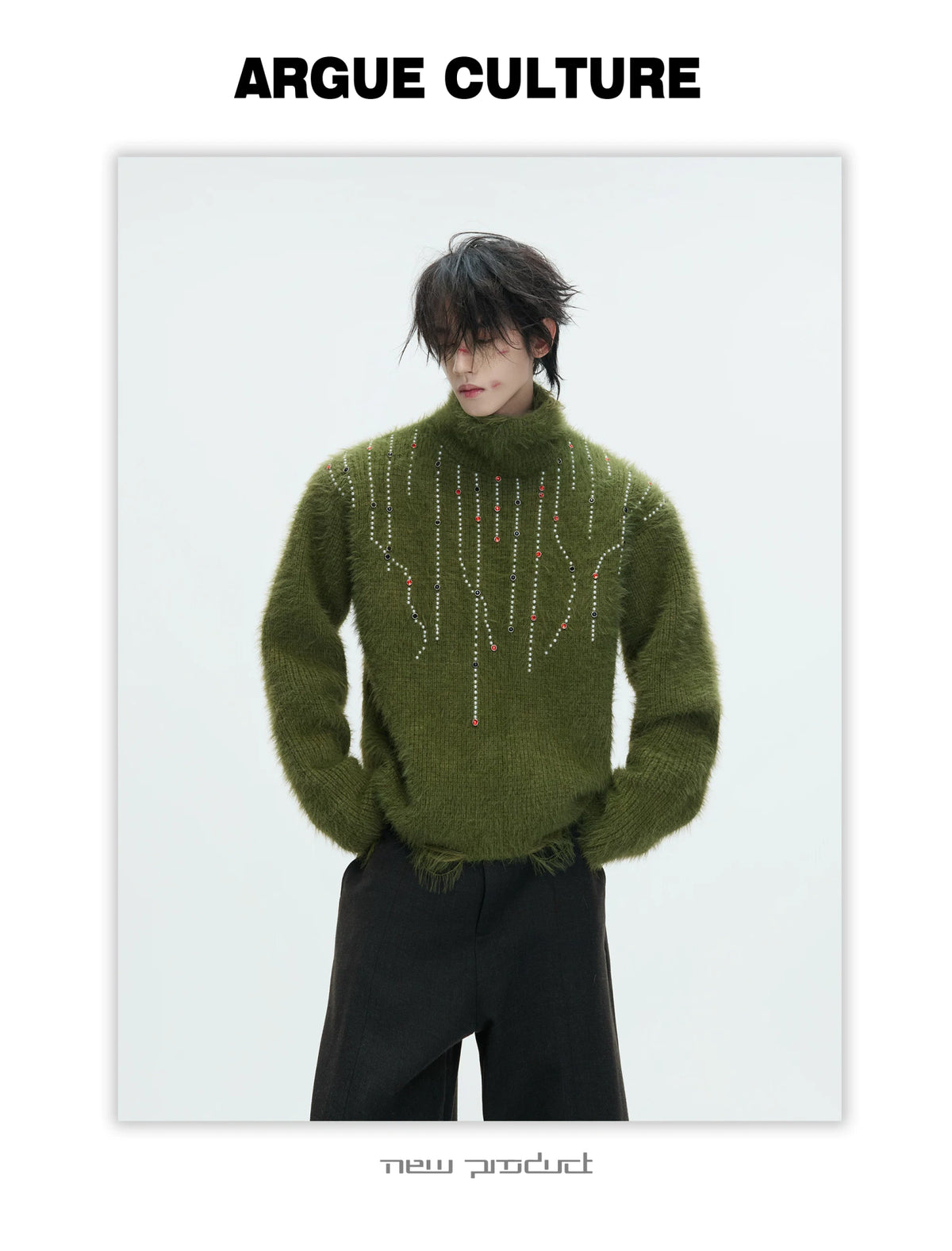 Gemstone Accent Turtleneck Sweater | Winter Knitwear - description image 18