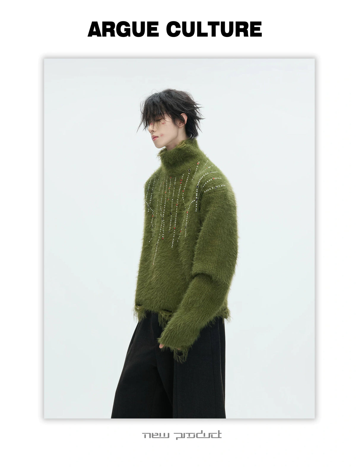 Gemstone Accent Turtleneck Sweater | Winter Knitwear - description image 19