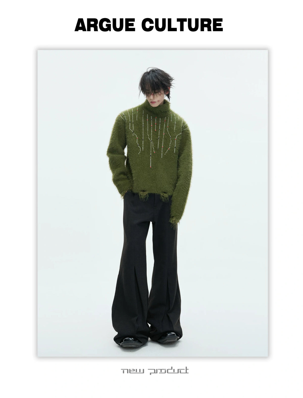 Gemstone Accent Turtleneck Sweater | Winter Knitwear - description image 21