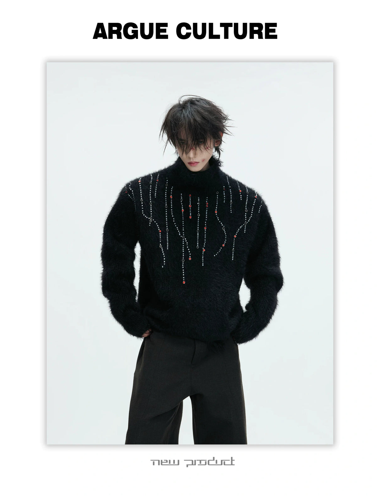 Gemstone Accent Turtleneck Sweater | Winter Knitwear - description image 22
