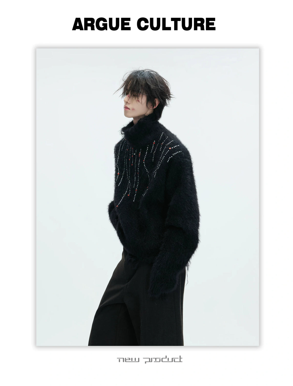 Gemstone Accent Turtleneck Sweater | Winter Knitwear - description image 23