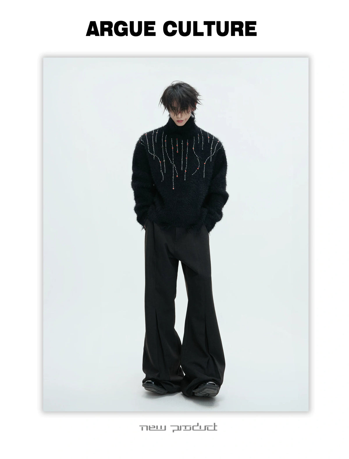 Gemstone Accent Turtleneck Sweater | Winter Knitwear - description image 25