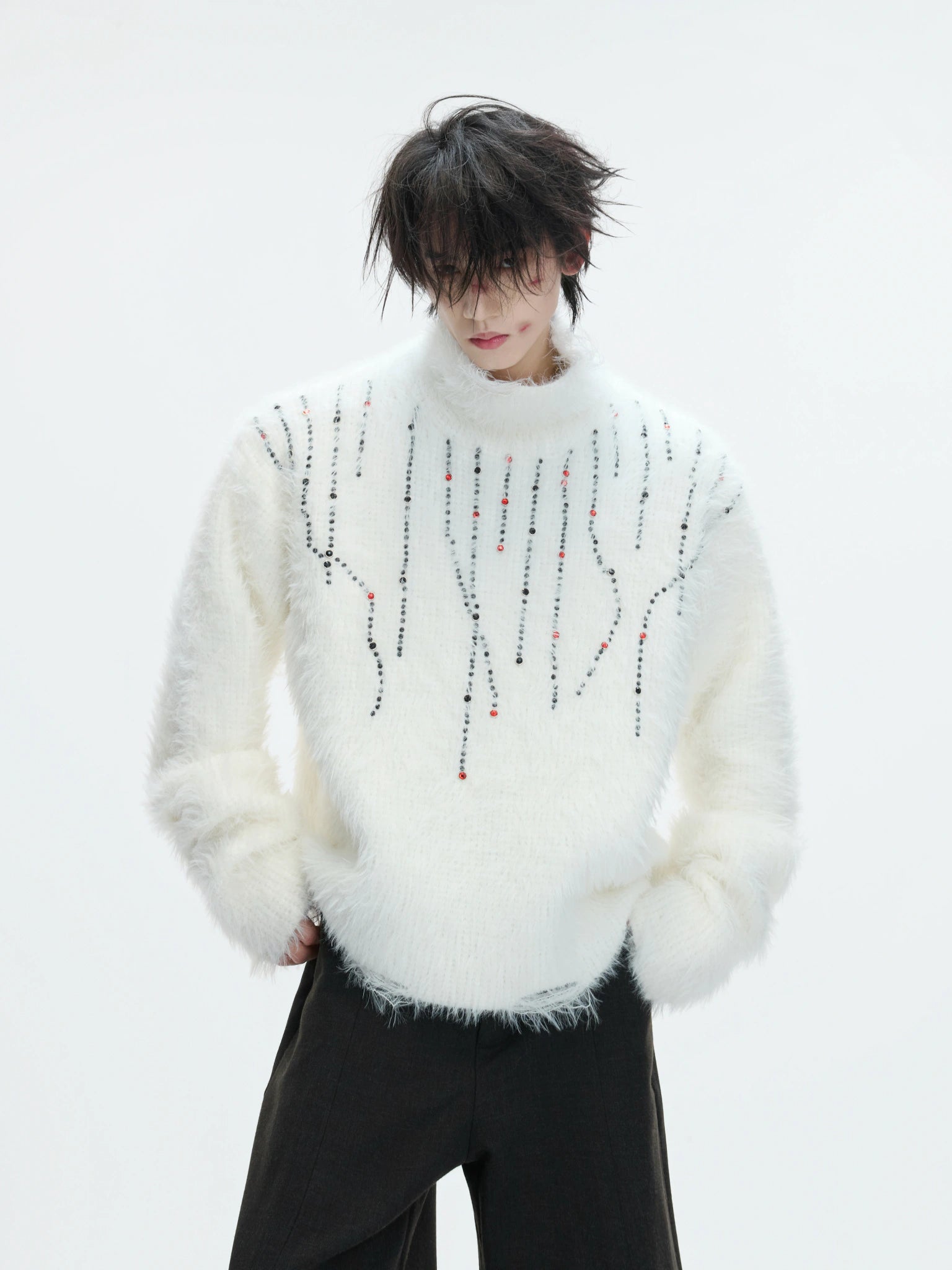 Gemstone Accent Turtleneck Sweater | Winter Knitwear - main image 1