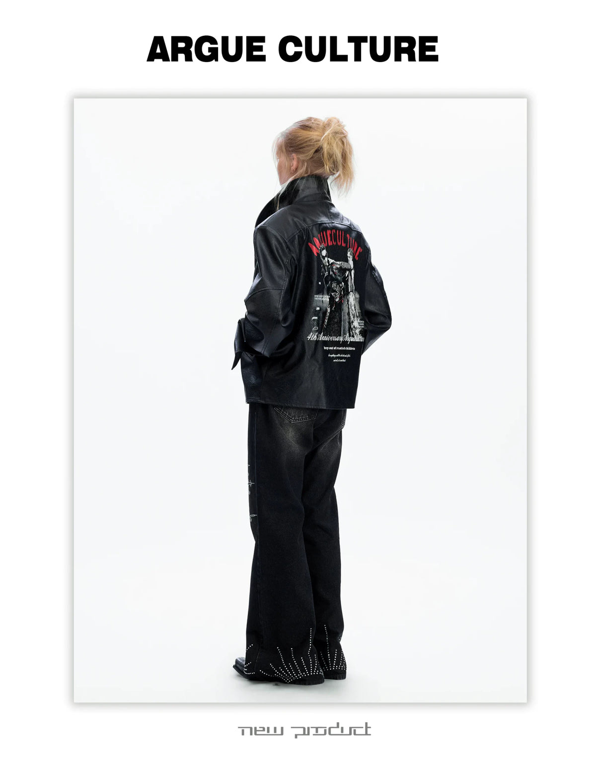 Washed Rhinestone Micro-Flare Jeans | Urban Denim - description image 13