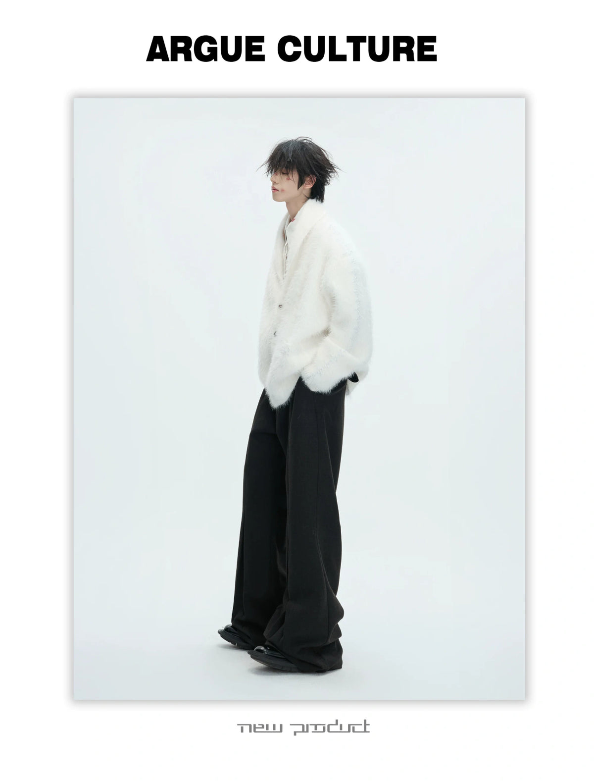 Contrast Stripe Wool-Blend Cardigan Sweater - description image 12