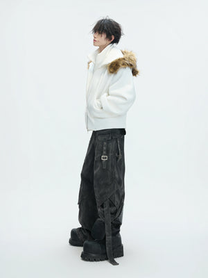 Fleece-Lined Layered Hooded Jacket | Relaxed Fit - main image 3