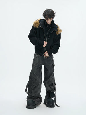 Fleece-Lined Layered Hooded Jacket | Relaxed Fit - main image 4