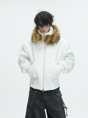 Fleece-Lined Layered Hooded Jacket | Relaxed Fit - main image 5