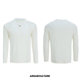 Leather-Panel Ribbed Long-Sleeve Top | Streetwear - White Top
