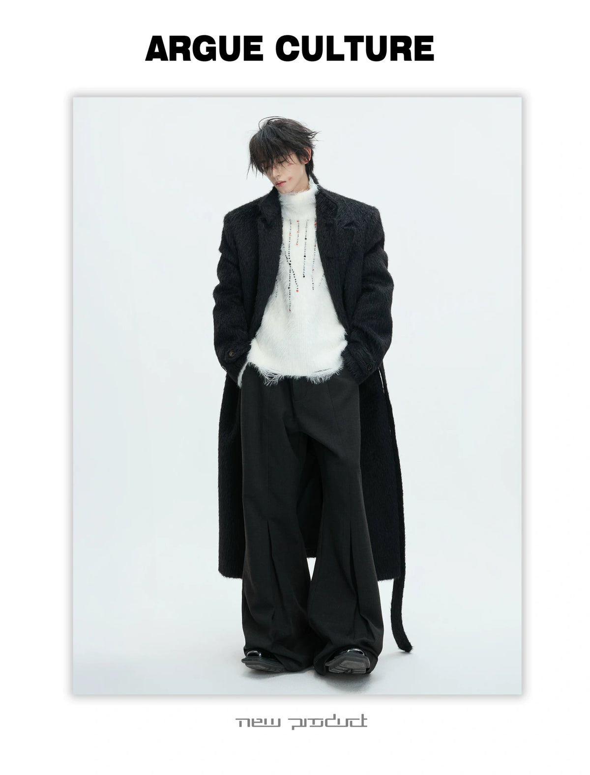 Pleated Wool-Blend Micro-Flare Trousers | Dark Gray - description image 9