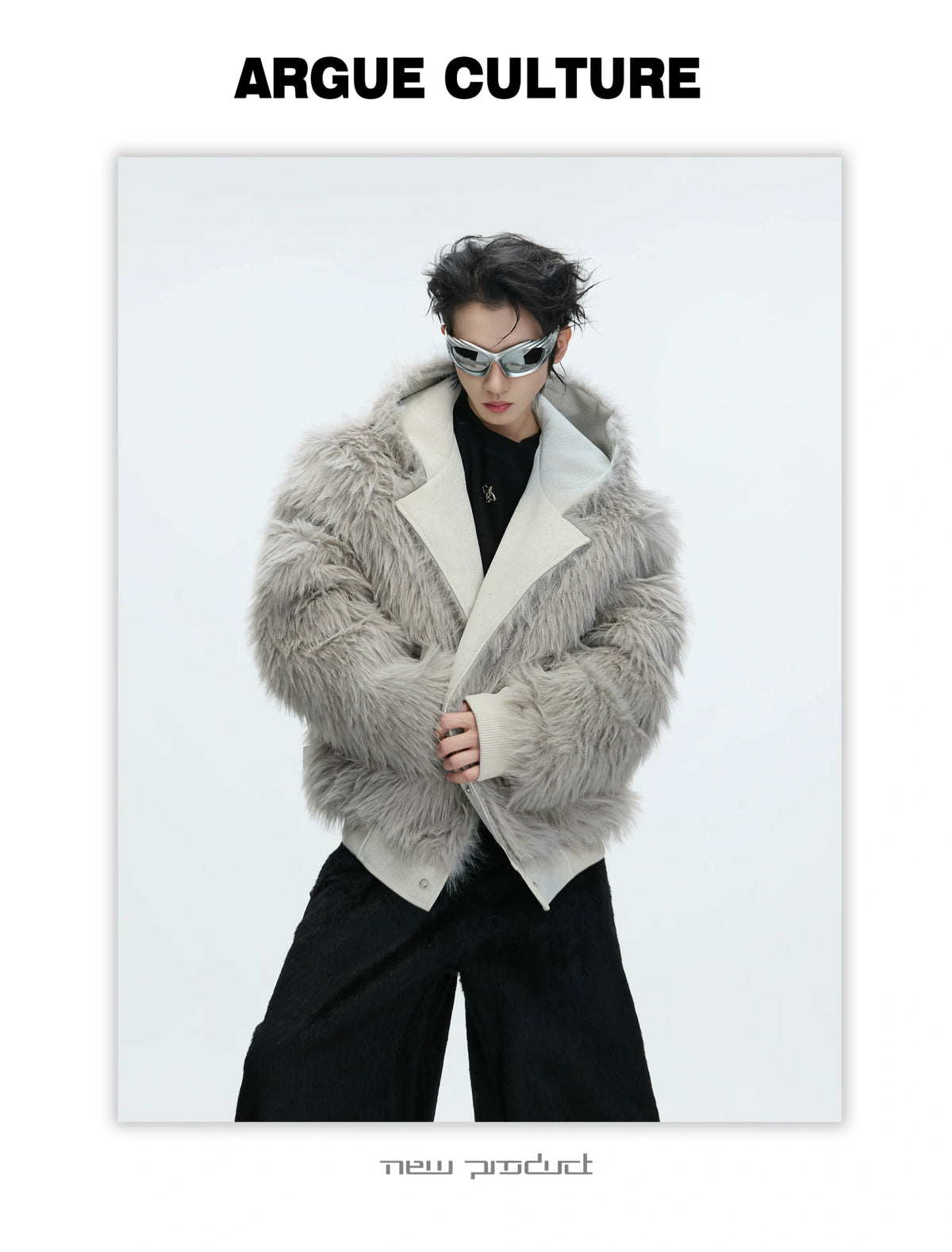 Relaxed Hooded Padded Jacket in Faux Leather-Cotton Blend - description image 20