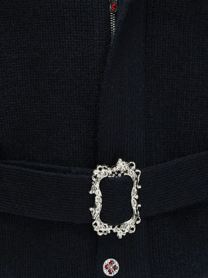Cinch-Waist Wool Blend Jacket with Stand Collar - main image 5