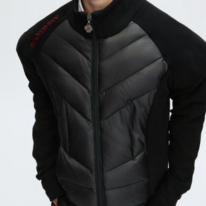 Cotton Down Jacket with Stand Collar | Spliced Outerwear - main image 4