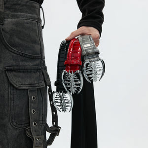 Crocodile-Embossed Cowhide Belt with Metal Buckle - main image 1