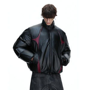 Deconstructed Color-Panel Padded Jacket for Winter - main image 2