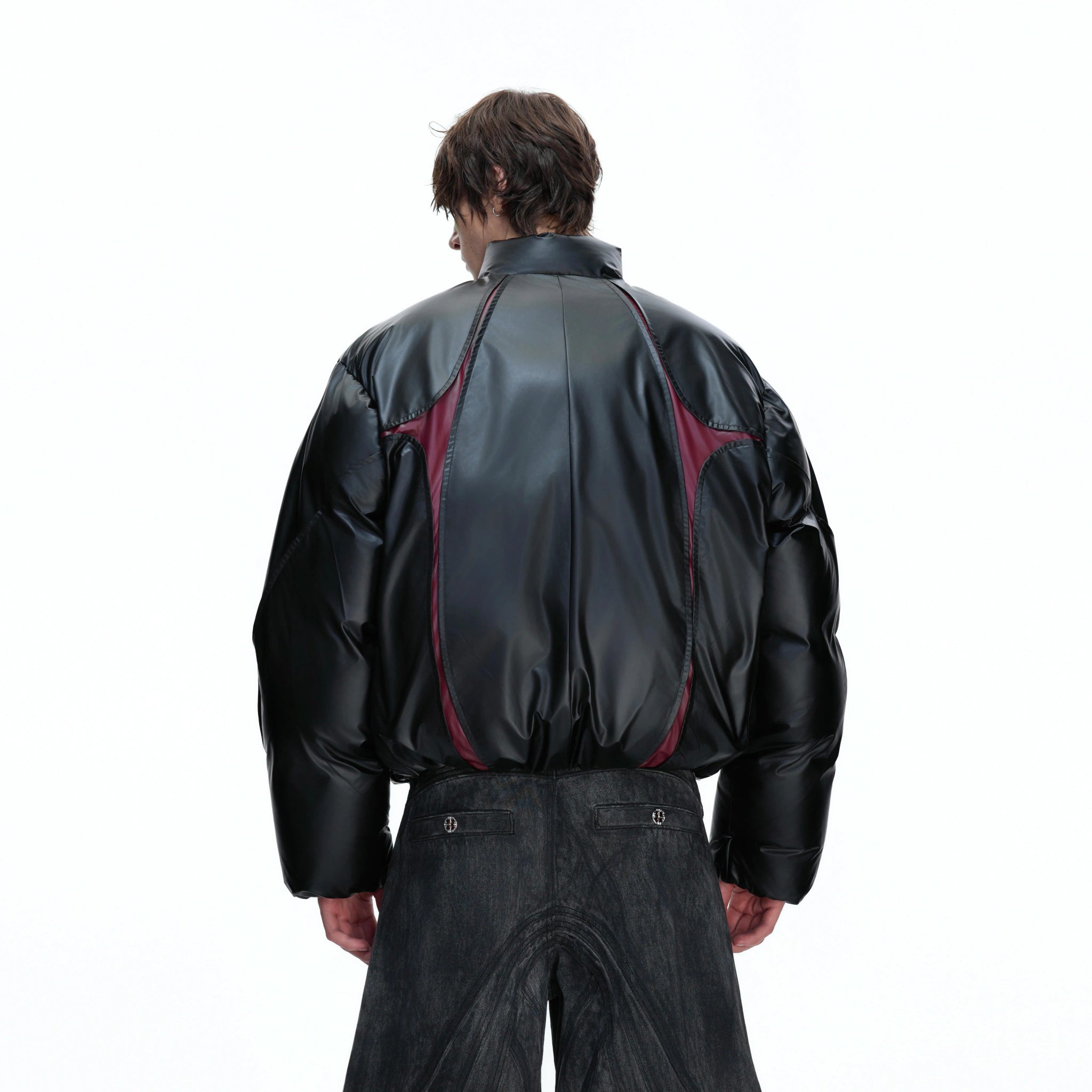 Deconstructed Color-Panel Padded Jacket for Winter - main image 3